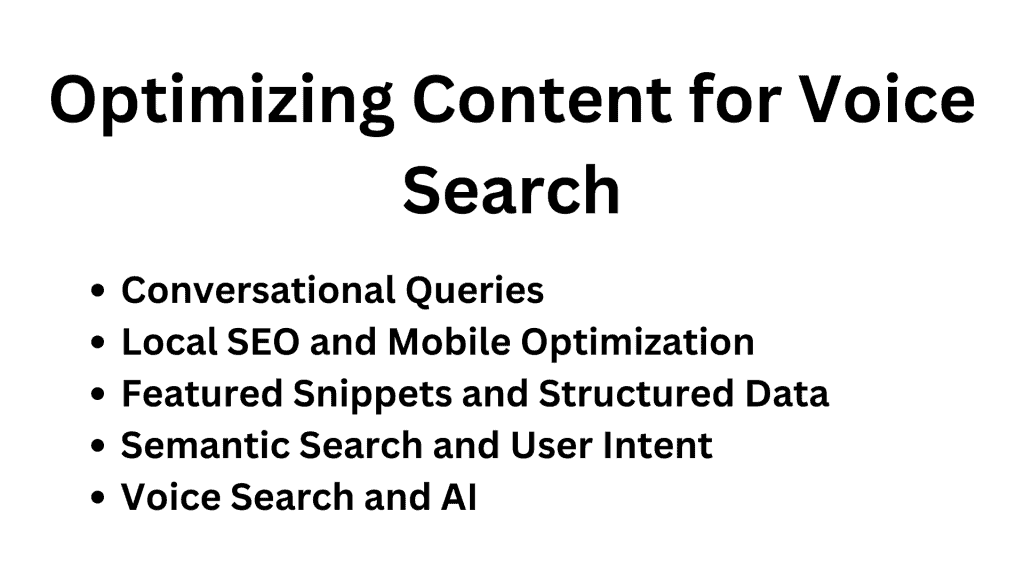 Voice search and content optimization