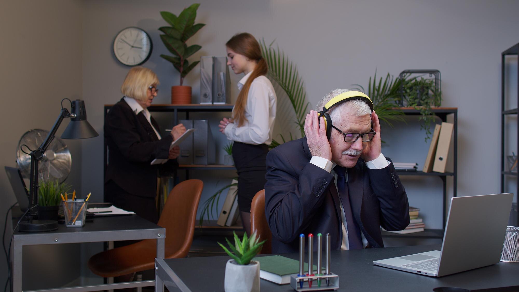 Office noise costs you 86 minutes per employee daily. **noisy offices intolerance**